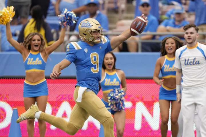 Moore, Schlee propel No. 24 UCLA to 59-7 rout of North Carolina Central