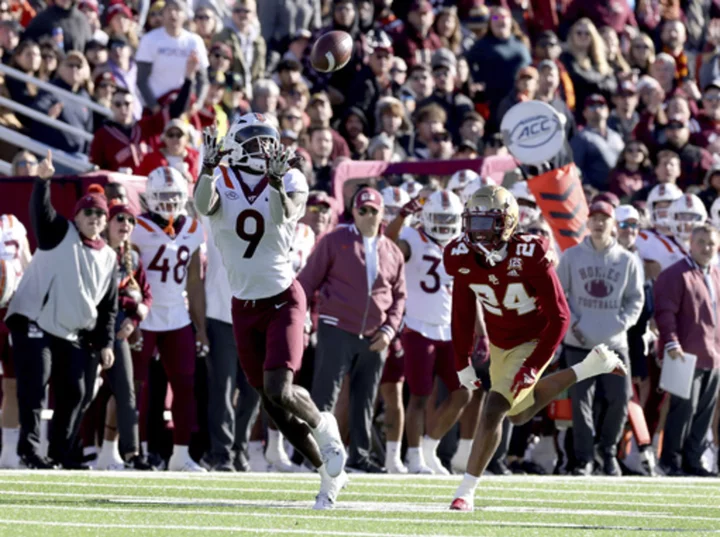 Virginia Tech scores 35 straight points to win 48-22, snaps 5-game Boston College win streak