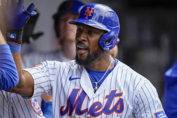 Marte breaks out of slump, resurgent Mets beat Guardians 5-4 in DH opener