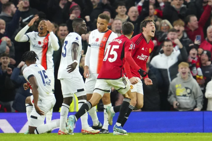 Victor Lindelof's goal eases the pressure on Ten Hag as Man United beats Luton 1-0