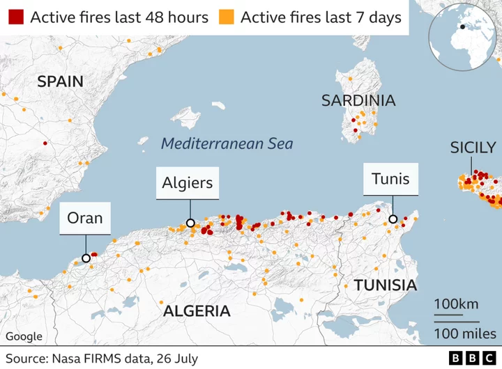 Mediterranean fires: Evacuations as new blazes break out in Greece