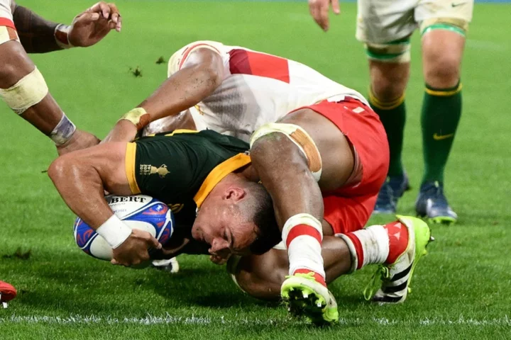 South Africa beat Tonga 49-18 to edge towards World Cup quarters