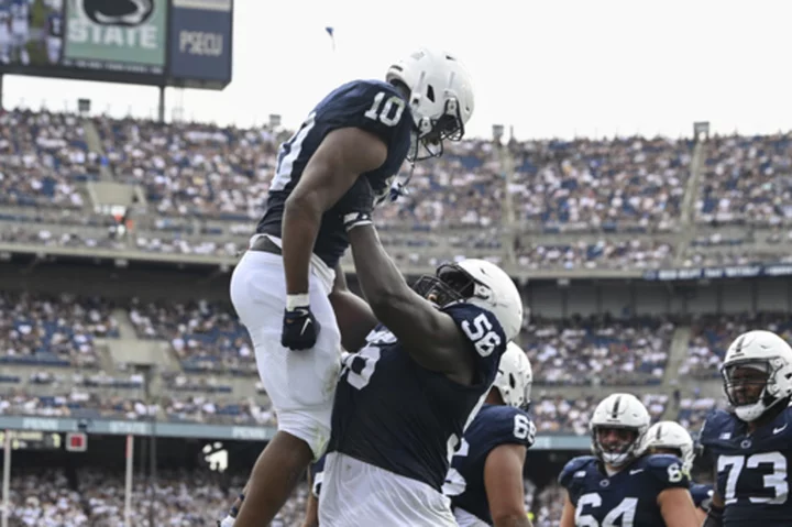 Singleton, Allen help No. 7 Penn State defeat Delaware 63-7