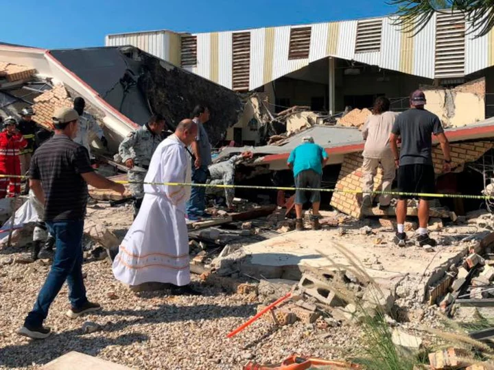 Mexico church roof collapses, killing at least nine people